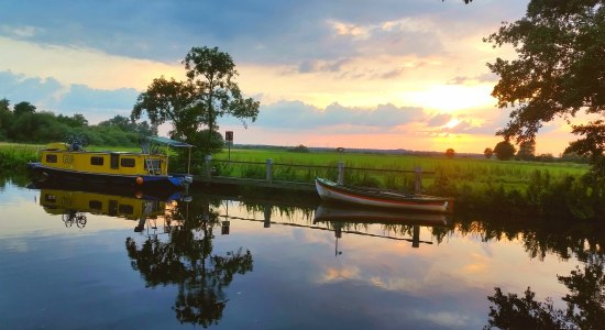 Sonnenuntergang Neu Helgoland, © Touristikagentur Teufelsmoor Worpswede Unterweser e.V. / Anke Fiedler