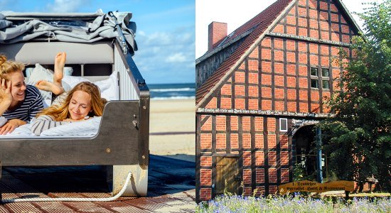 Direkt am Strand schlafen oder im Kartoffelhotel übernachten?, © Staatsbad Norderney GmbH || Kartoffel Hotel Lüneburger Heide