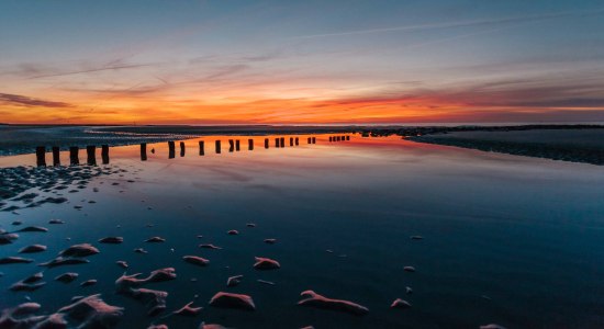 Sonnenuntergang im Wattenmeer vor Norderney, © Janis Meyer