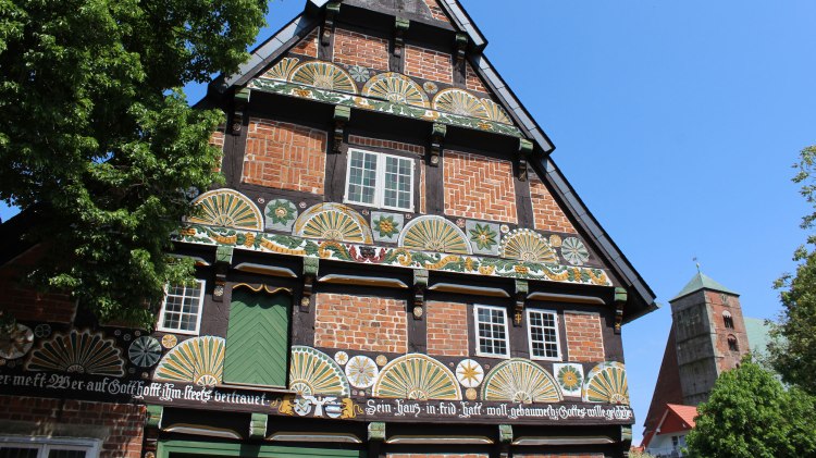 Ackerbürgerhaus mit Dom zu Verden, © Stadt Verden / Mirco Guy
