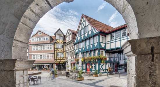 Krambuden in Wolfenbüttel, © Stadt Wolfenbüttel / Christian Bierwagen