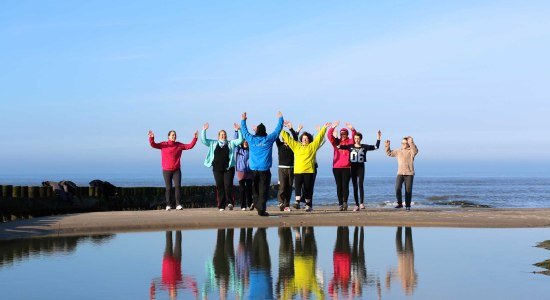 Strandgymnastik auf Wangerooge, © Kurerwaltung Wangerooge / Andree Hugel