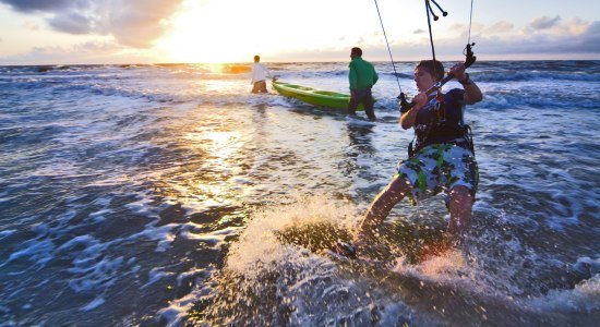 Kitesurfer vor der Küste Baltrums, © Kurverwaltung Baltrum / Roman Mensing