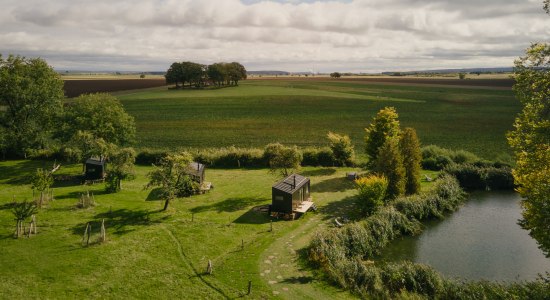 Drohnenaufnahme Lodge Landsitz, © Raus / Noel Richter