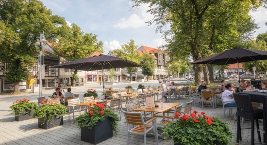 Marktplatz in der Innenstadt von Salzgitter-Bad, © Stadt Salzgitter / Andre Kugellis