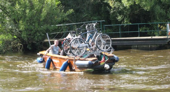 Fahrradfähre auf der Wümme, © TWU / Melanie Högemann