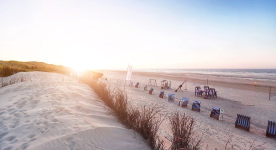 Der Strandabschnitt an der Weissen Düne auf Norderney, © Staatsbad Norderney GmbH/ Janis Meyer