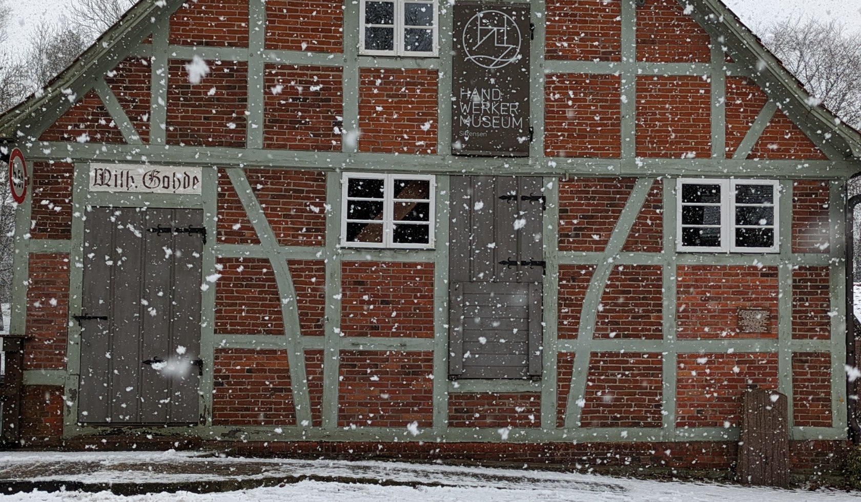 Schneegestöber am nder Wassermühle Sittensen, © Touristikbüro