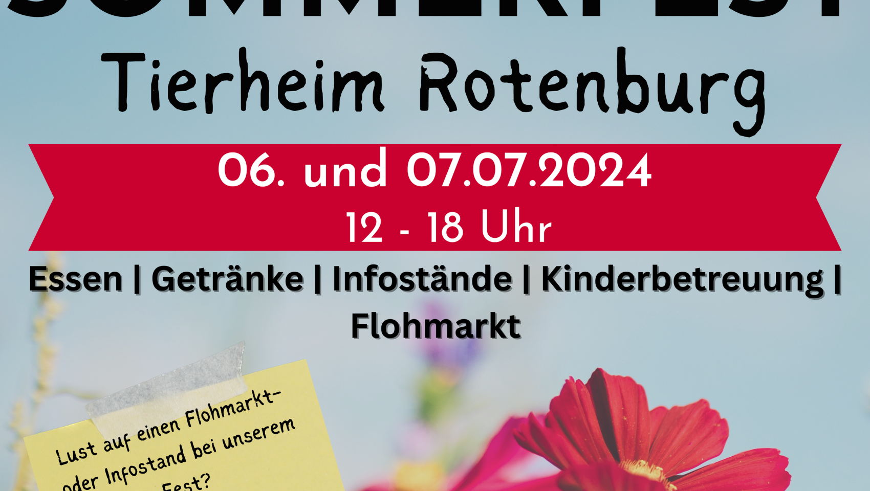 Plakat Sommerfest 2024, © Tierschutzverein für den Landkreis Rotenburg Wümme e.V.