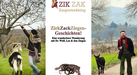 ZickZackZiegen-Geschichten! Eine wunderbare Wanderung mit Dr. Wolf, Lea & den Ziegen, © Sarah Wolf, Lea Bergmann